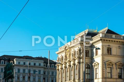 Viennese Classical style building, Austria, Europe Stock Photos