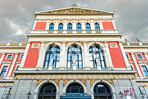 Viennese music association (famous vienna concert hall) Stock Photos