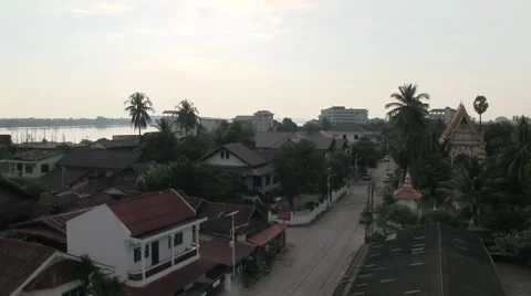 Vientiane city scape Stock Footage 49455492