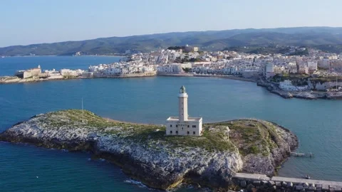 Vieste, lighthouse 2 Stock Footage 255680679