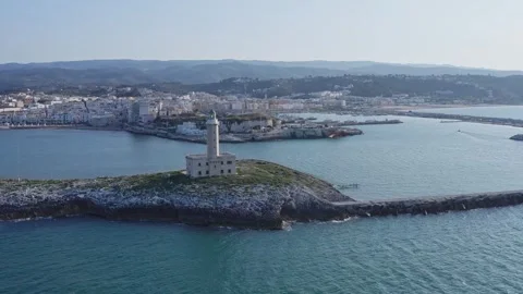Vieste. Lighthouse. Stock Footage 255681135