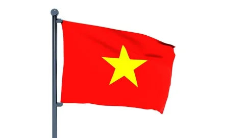 Viet Nam Flag Stock Footage 150543175