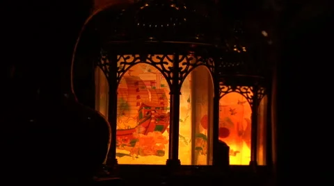 A Vietmanese rotating lamp Stock Footage 61296306