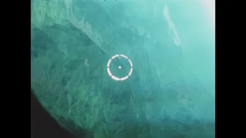 VIETNAM - 1966 - View through the target scope of a US Marine F4H-1 Phantom jet Stock-Footage 340655106
