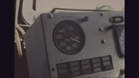 VIETNAM - 1968: Hovercraft crewman in flight helmet and headset Stock Footage 341698305