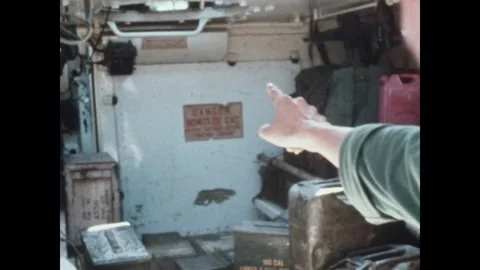 VIETNAM - 1968: inside the unit's machine shop Stock Footage 341670224