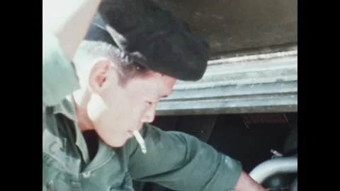 VIETNAM - 1968: working under the raised hatch Video stock 341670205