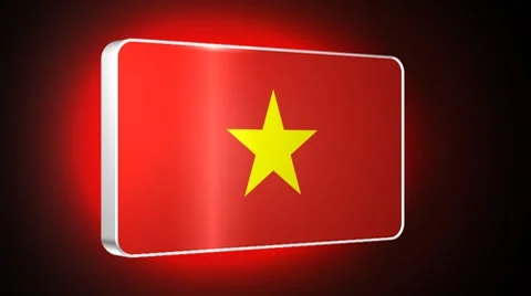 Vietnam 3d flag Stock Footage 7750057