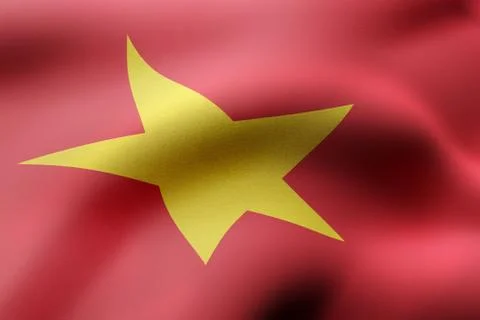 Vietnam 3d flag Stock Illustration