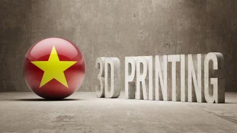 Vietnam.  3d Printing Concept Illustrazione stock