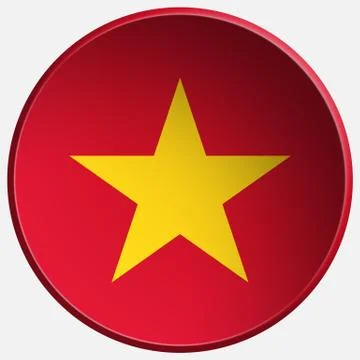Vietnam 3d round button Stock Illustration