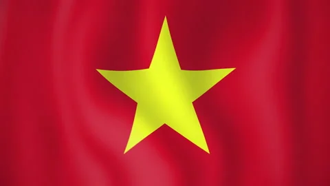 Vietnam animated flag. Seamless loop. 4K Stock-Footage 145473044