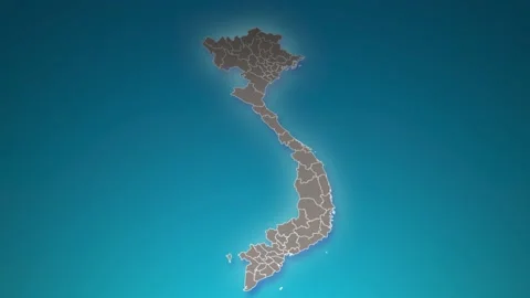 vietnam country map with zoom in Realist... | Stock Video | Pond5