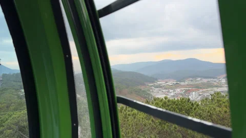 Vietnam Dalat Cable cart view Stock Footage 345399714