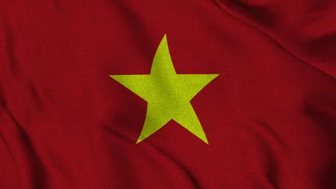 Vietnam Flag Animation Seamless Loop Waving in the Wind 3D - (4K UHD) 스톡 동영상 320596493