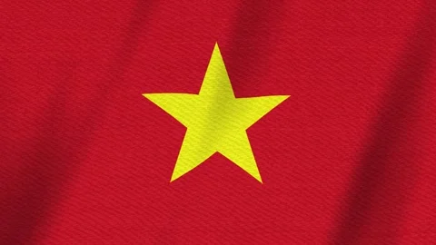 Vietnam flag background with seamless loop Stock Footage 310570945