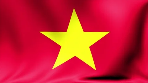 Vietnam Flag. Background Seamless Looping Animation. 4K High Definition Video Video stock 71780194