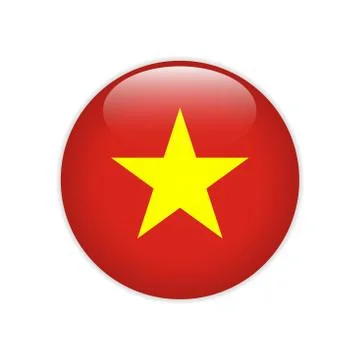 Vietnam flag on button Illustrazione stock