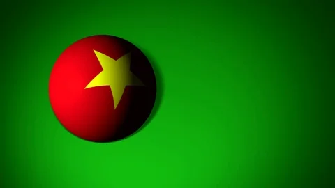 Vietnam flag in the shape of a ball to roll Video stock 75429019