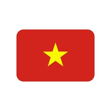 Vietnam flag vector icon on white background Stock Illustration