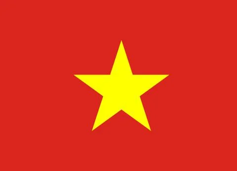 Vietnam flag vector イラスト素材