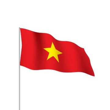 Vietnam flag, vector illustration Stock Illustration