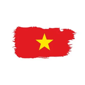 Vietnam flag, vector illustration Stock Illustration