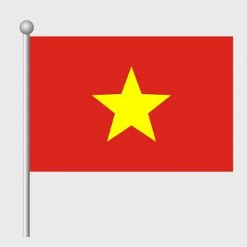 Vietnam flag vector template background realistic copy 스톡 일러스트
