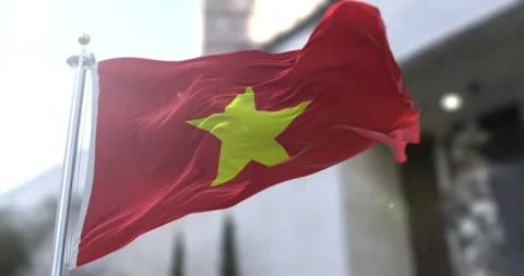 Vietnam-flag-waving-seamless-loop-4k-60fps Stock Footage 330853363