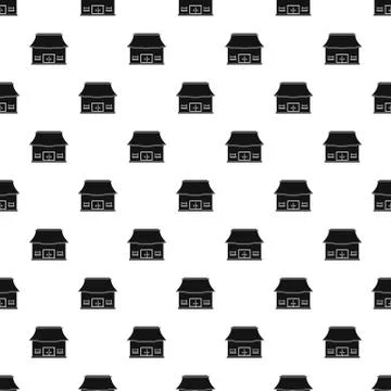 Vietnam house pattern seamless vector Ilustración de archivo