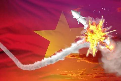 Vietnam intercepted ballistic warhead Stock Illustration