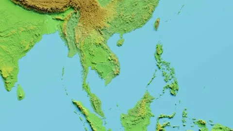Vıetnam Map 3D animated with Borders Video stock 348577065