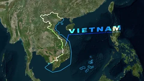 Vietnam Map Animation Stock Footage 273880494