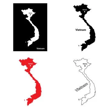Vietnam map design Stock Illustration