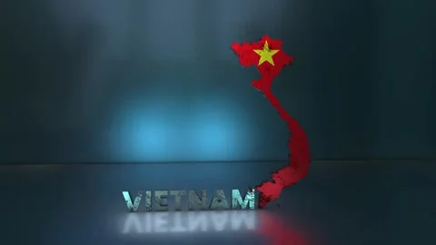 Vietnam Map Stock Footage 283071898