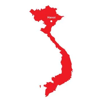 Vietnam map icon Illustrazione stock