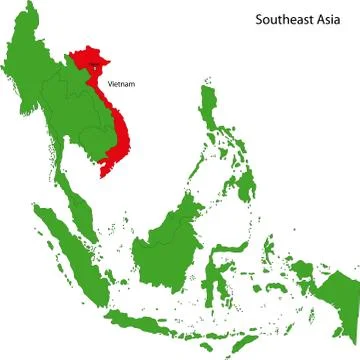 Vietnam map Stock Illustration