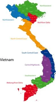 Vietnam map Stock Illustration