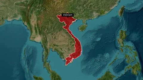 Vietnam Map New Style Stock Footage 294129857