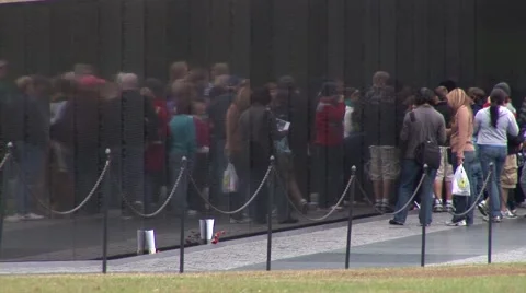 Vietnam Memorial Wall in DC 스톡 동영상 50984287