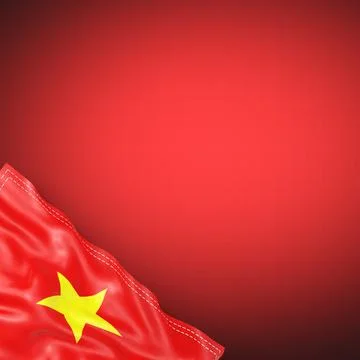 Vietnam - national flag and gradient background - square format - 3D illust.. Illustrazione stock