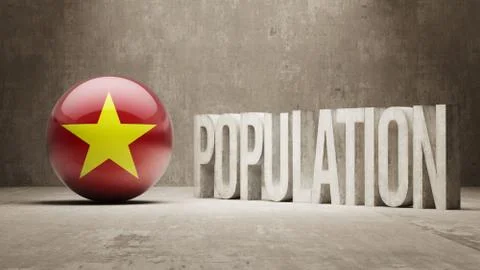 Vietnam. Population Concept. Stock Illustration