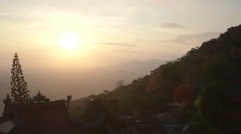 Vietnam Tempel Sunset 1 Video stock 54374152