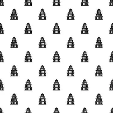 Vietnam temple pattern seamless Ilustración de archivo