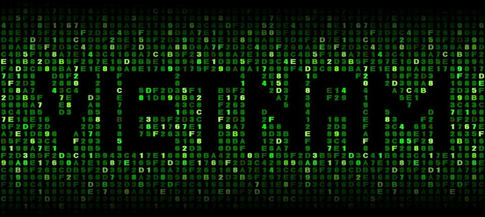 Vietnam text on hex code illustration Stock Illustration