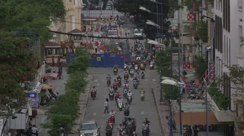 Vietnam Traffic 4 Stock Footage 54363569