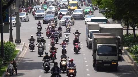 Vietnam traffic Stock Footage 74506178