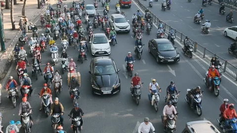 Vietnam traffic Stock Footage 120750771