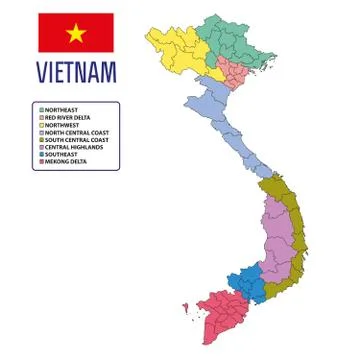 Vietnam vector map Stock Illustration