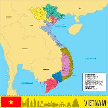 Vietnam vector map Stock Illustration